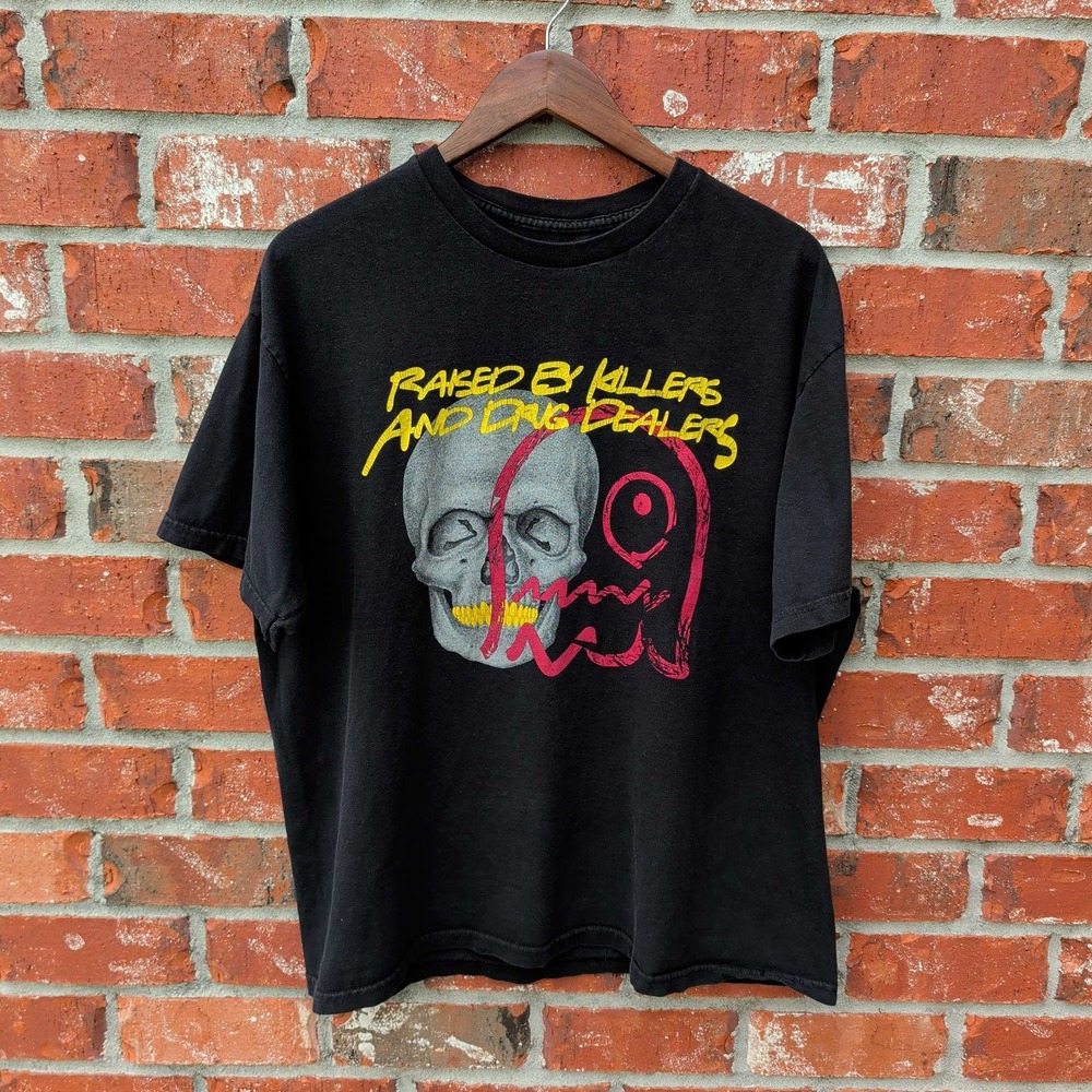 Twelve Hood Graphic Tee Mens XL Black Raised By Killers Skull Streetwear Shirt